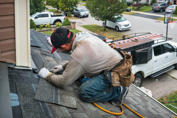 Professional Emergency Roof Repair technician working in Wolverton, MN
